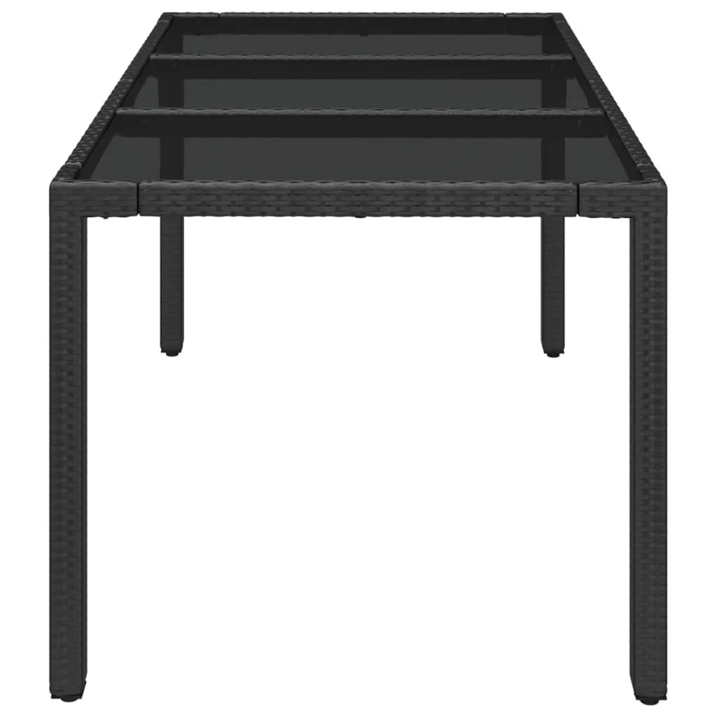 Outdoor Garden Table with Durable Glass Top
