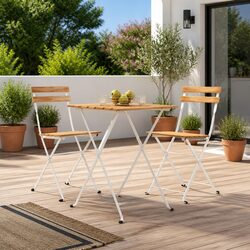 Outdoor Garden Bistro Chairs, Set of 2, Foldable