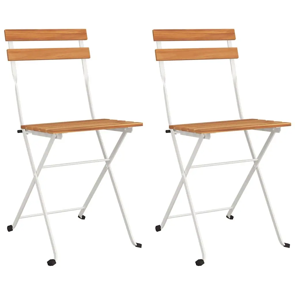 Outdoor Garden Bistro Chairs, Set of 2, Foldable
