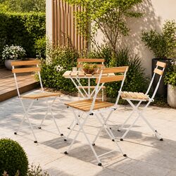 4-Piece Folding Bistro Chairs for Outdoor Spaces