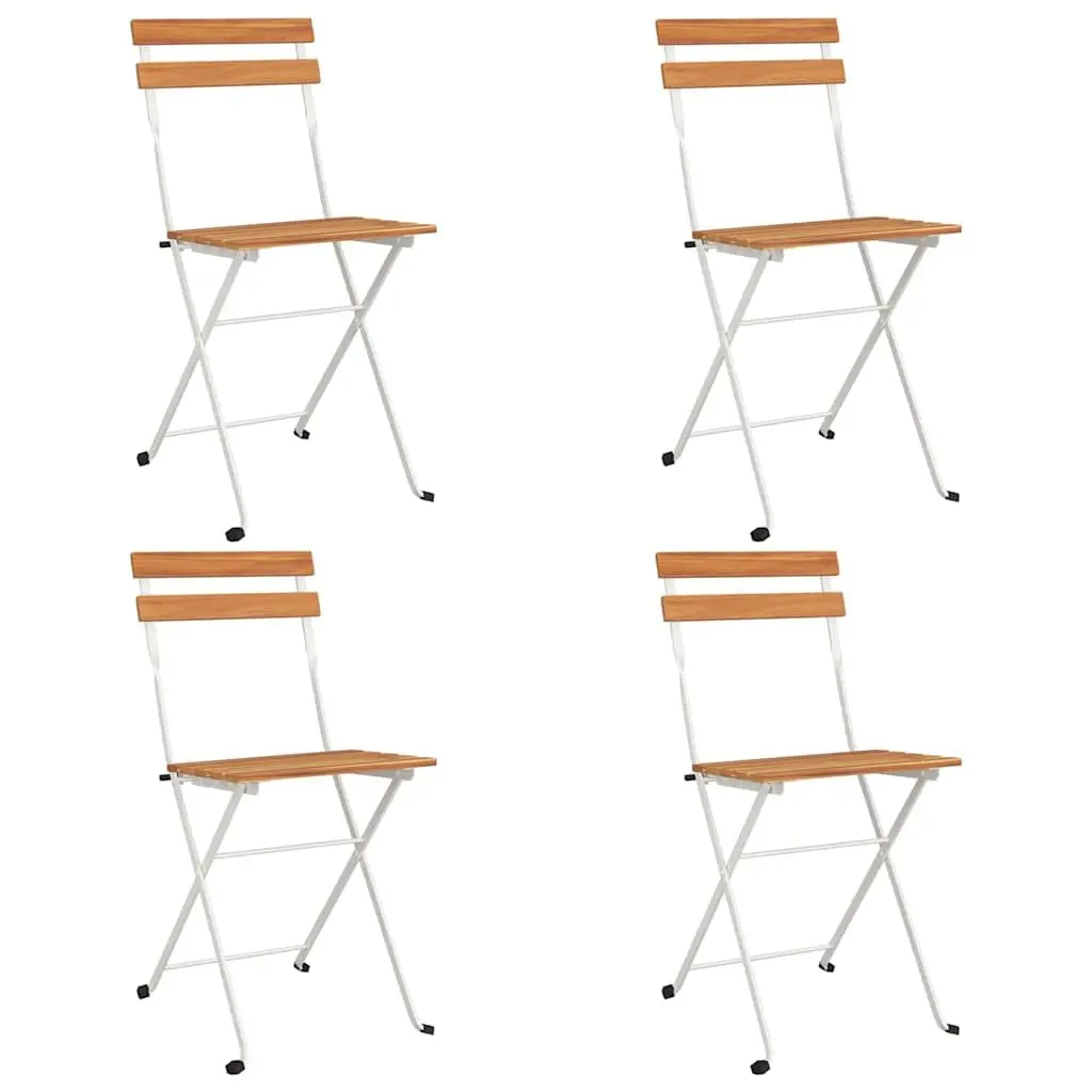 4-Piece Folding Bistro Chairs for Outdoor Spaces
