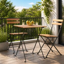 Sturdy Folding Bistro Table 55x54x71cm for Outdoor Use