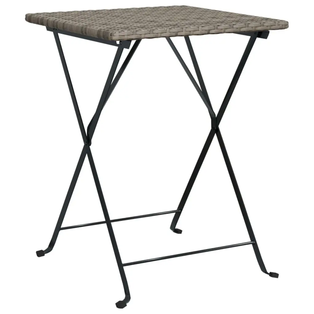 Grey Folding Bistro Table for Outdoor Spaces