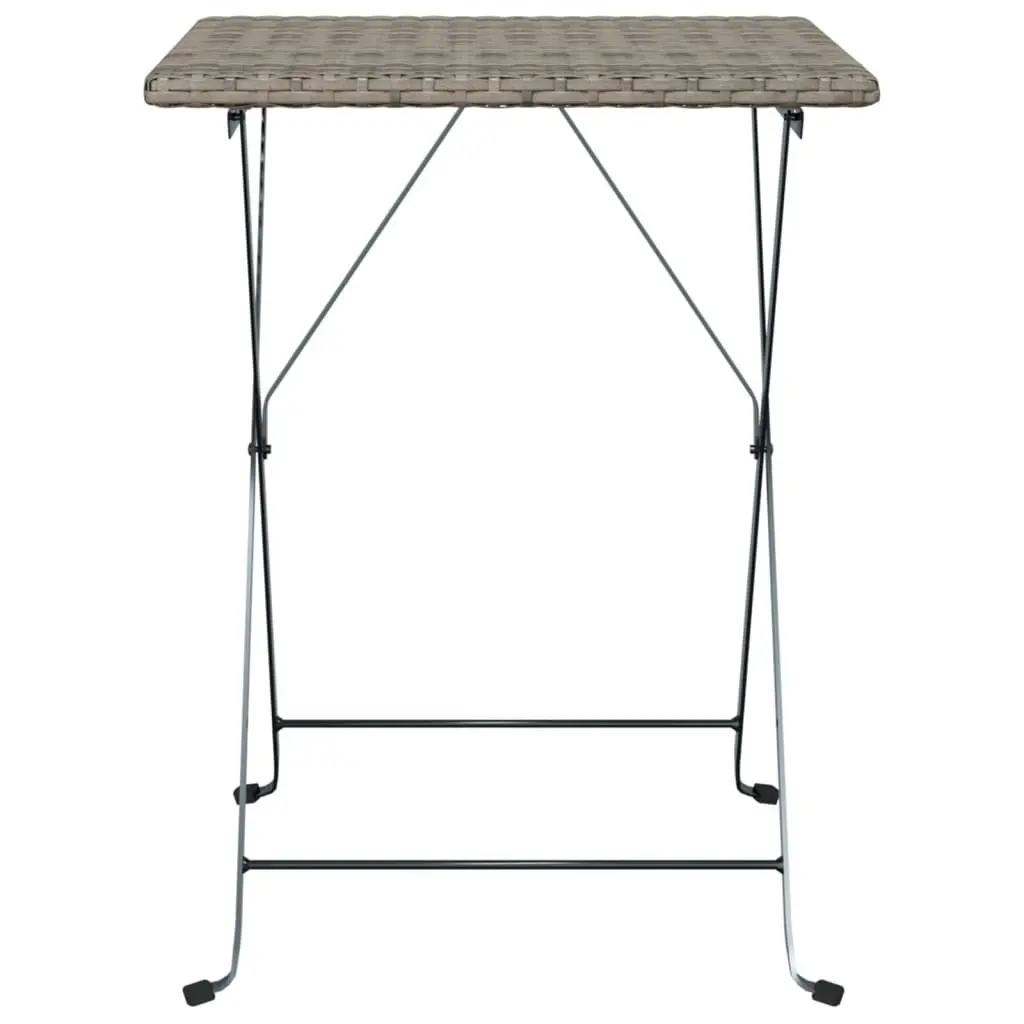 Grey Folding Bistro Table for Outdoor Spaces