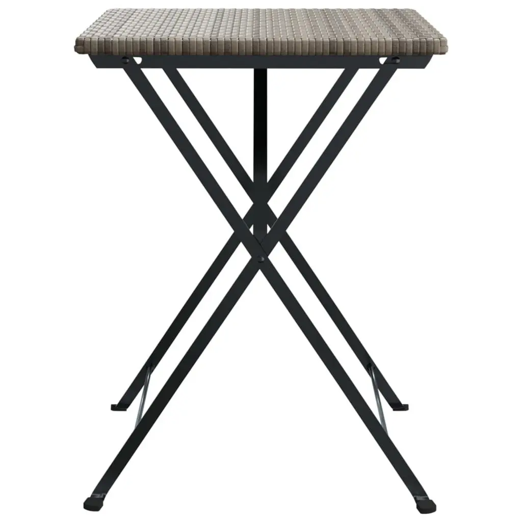 Grey Folding Bistro Table for Outdoor Spaces