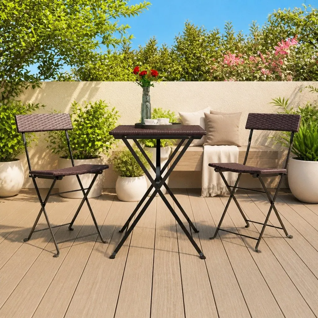 Folding Bistro Chairs for Outdoor Spaces 2pcs