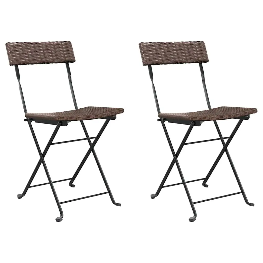 Folding Bistro Chairs for Outdoor Spaces 2pcs