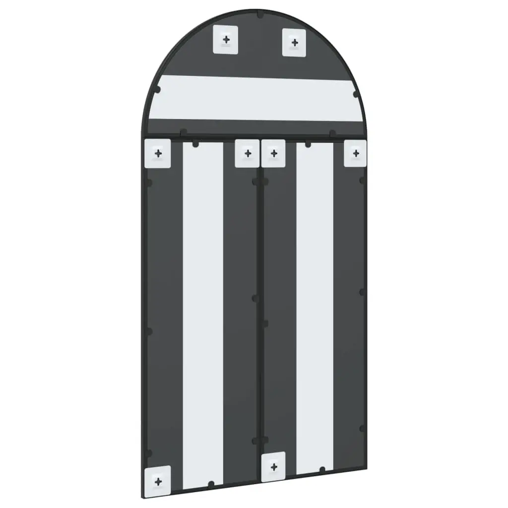 Black Arch Wall Mirror 60x110 cm with Iron Frame