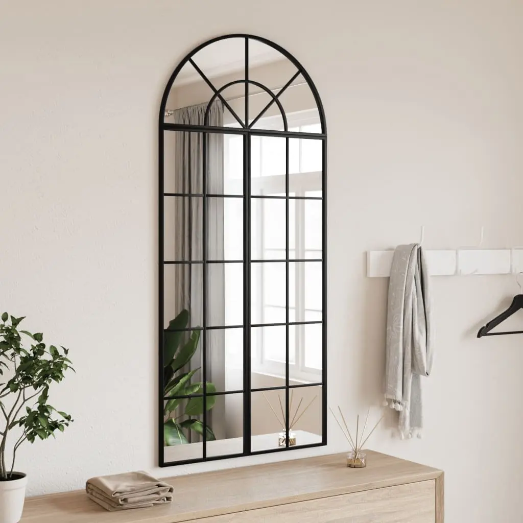 Wall Mirror Iron Frame 60x130 cm Black Minimalist Home Decor