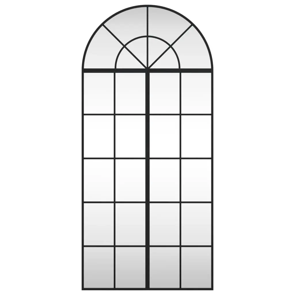 Wall Mirror Iron Frame 60x130 cm Black Minimalist Home Decor