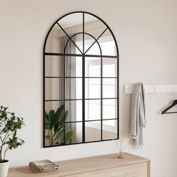 Black Arch Wall Mirror with Durable Powder-Coated Frame