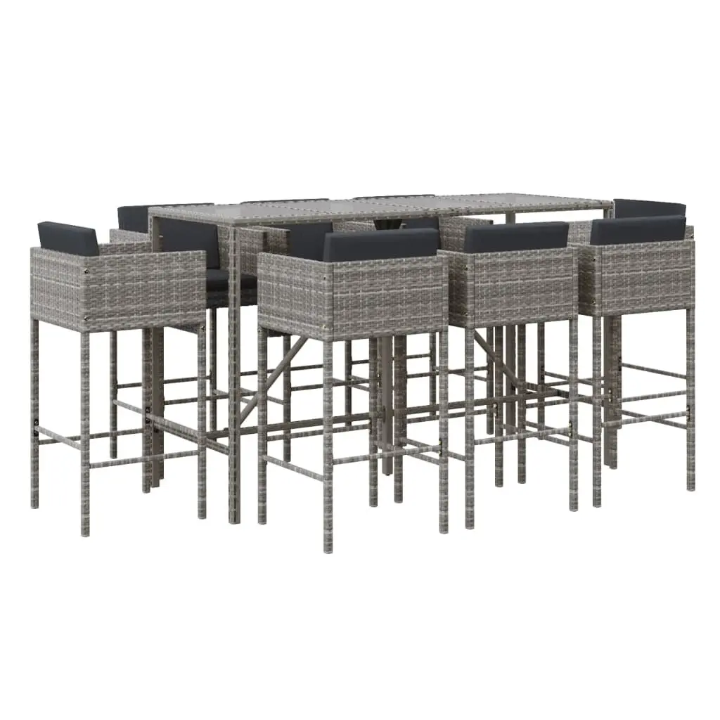 9 Piece Garden Bar Set for Outdoor Spaces