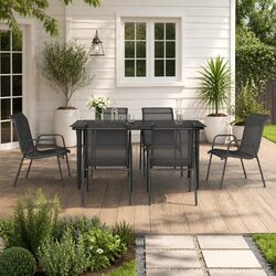 Stylish 7 Piece Outdoor Dining Set for Garden and Patio