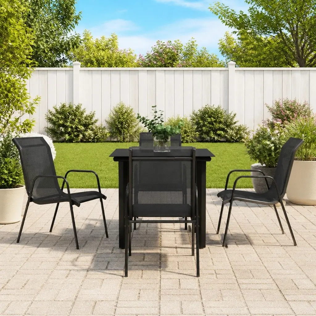 5-Piece Outdoor Garden Dining Set with Chairs