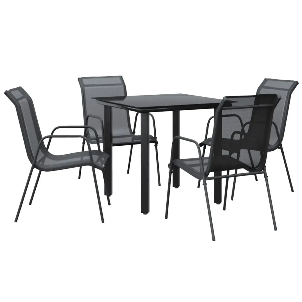 5-Piece Outdoor Garden Dining Set with Chairs