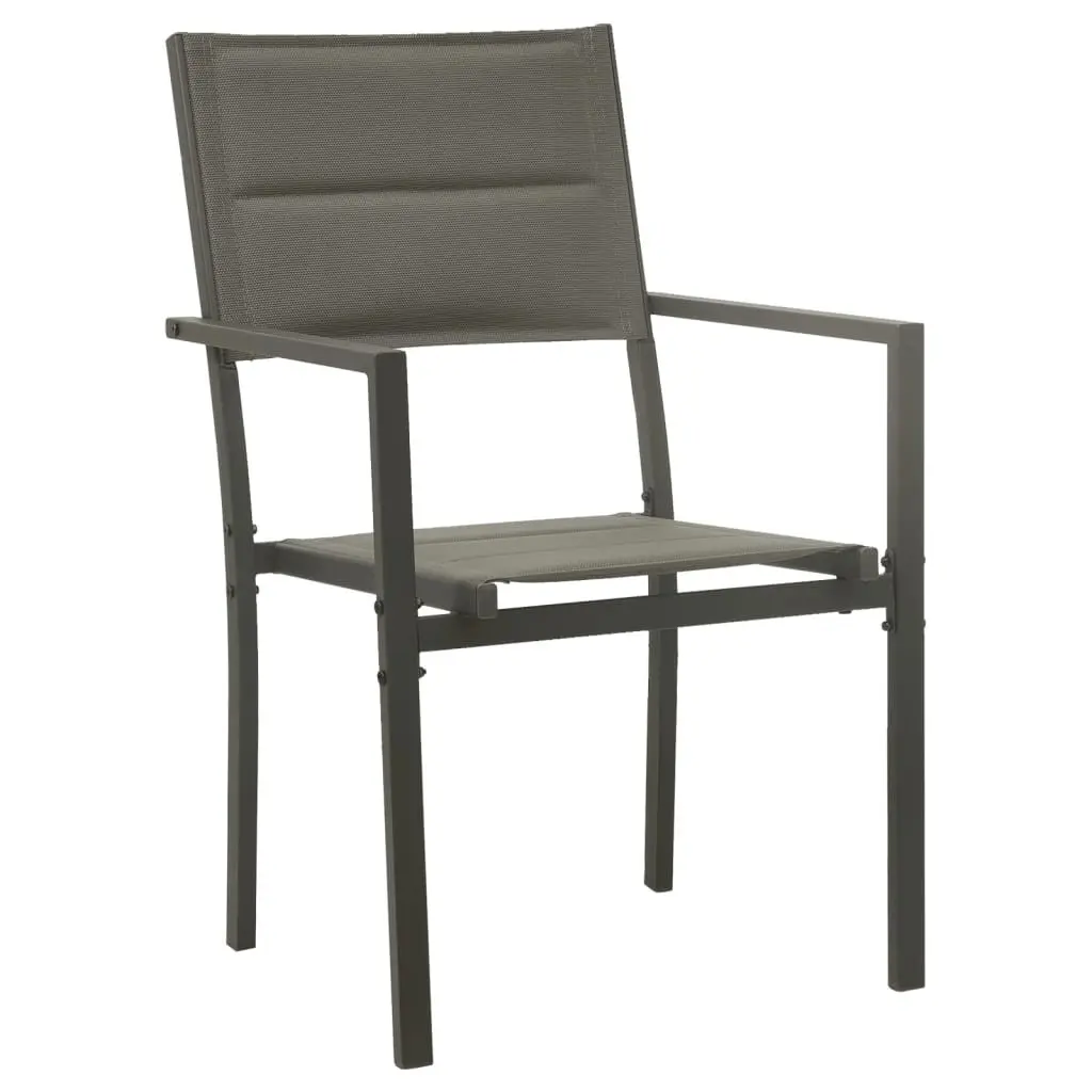 5-Piece Black Steel Garden Dining Set