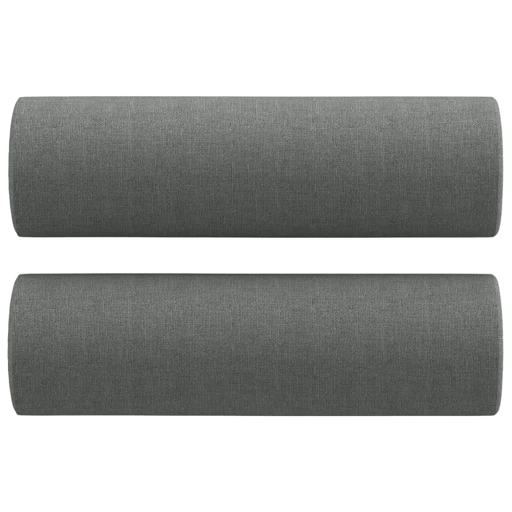Grey Fabric 2-Seater Sofa with Cushions 140cm
