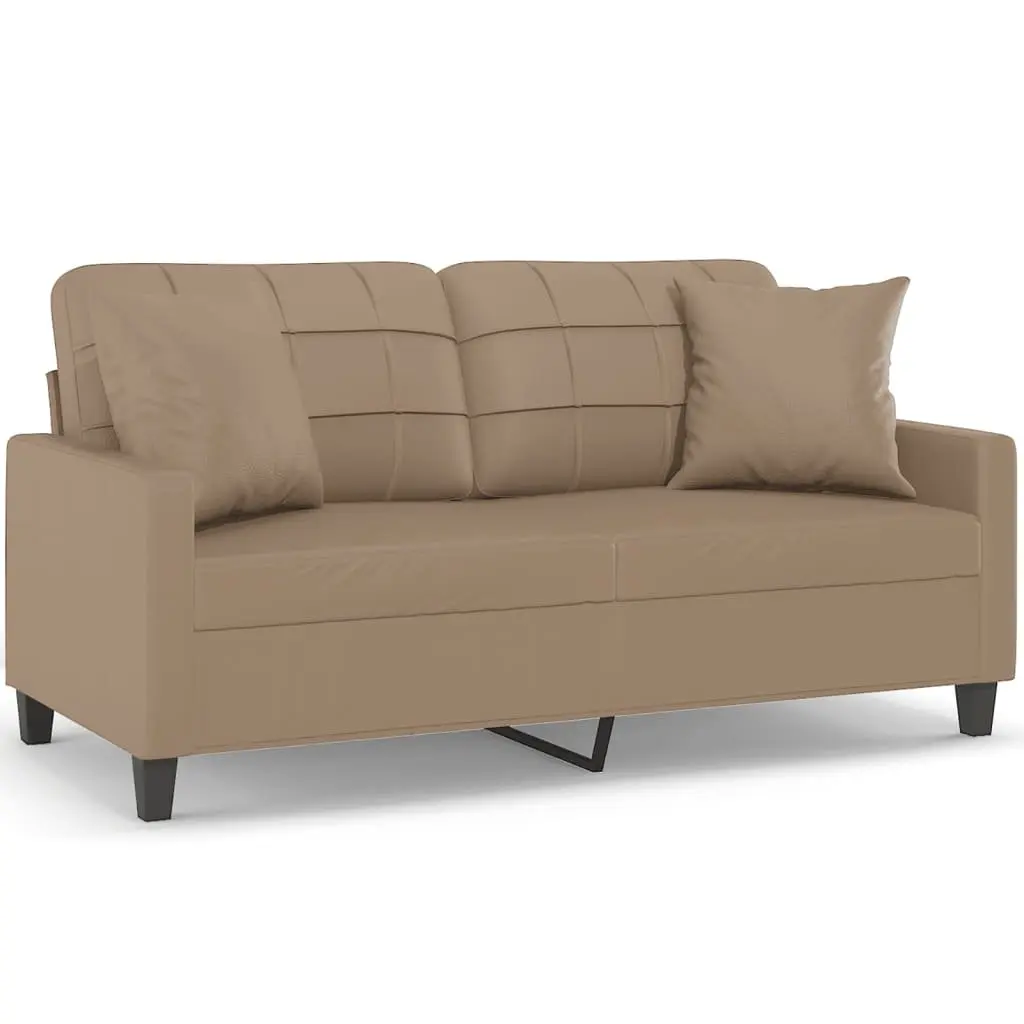 2-Seater Sofa Faux Leather 140cm Brown