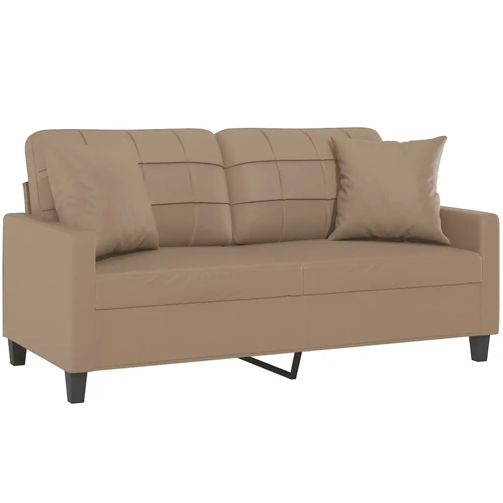 2-Seater Sofa Faux Leather 140cm Brown