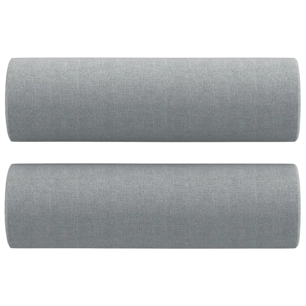 Light Grey 2-Seater Sofa with Decorative Pillows