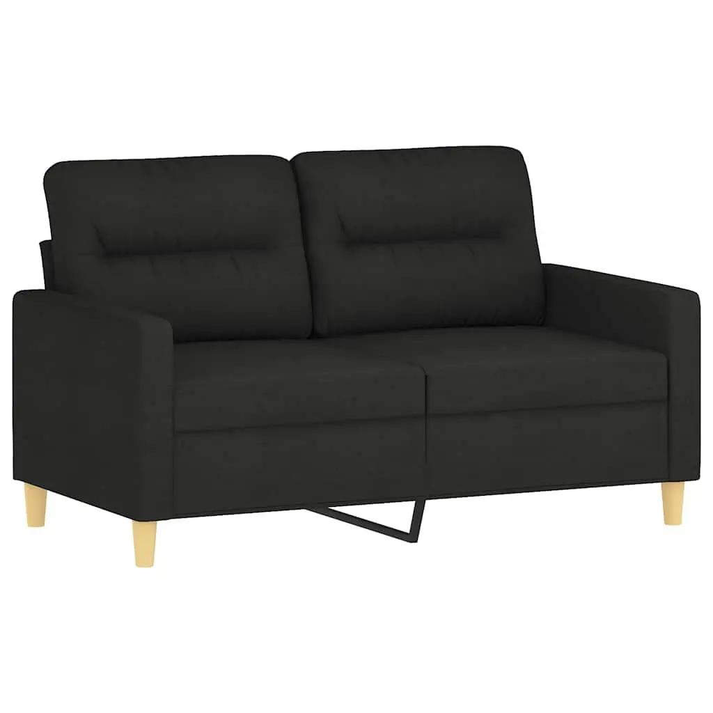 2-Seater Sofa Fabric 120cm Black
