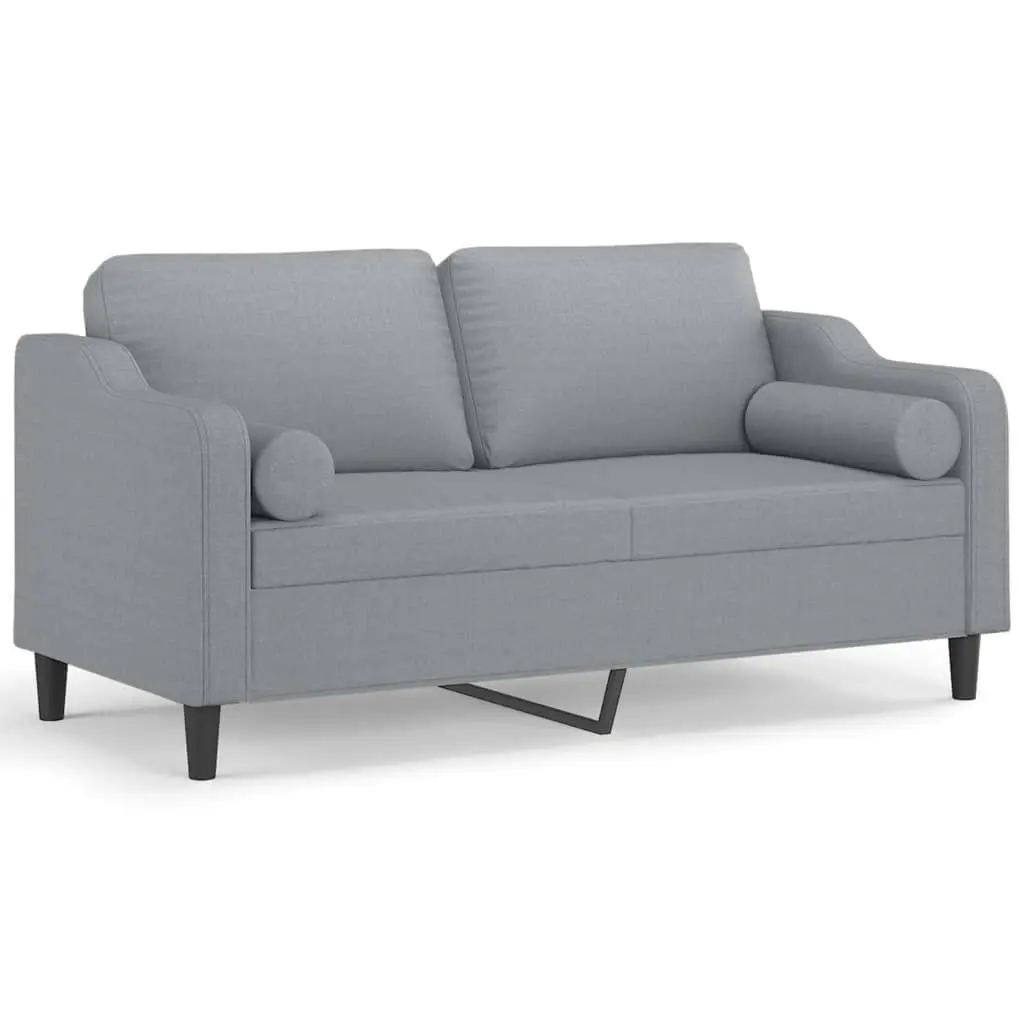 2-Seater Sofa Fabric 140cm Light Grey