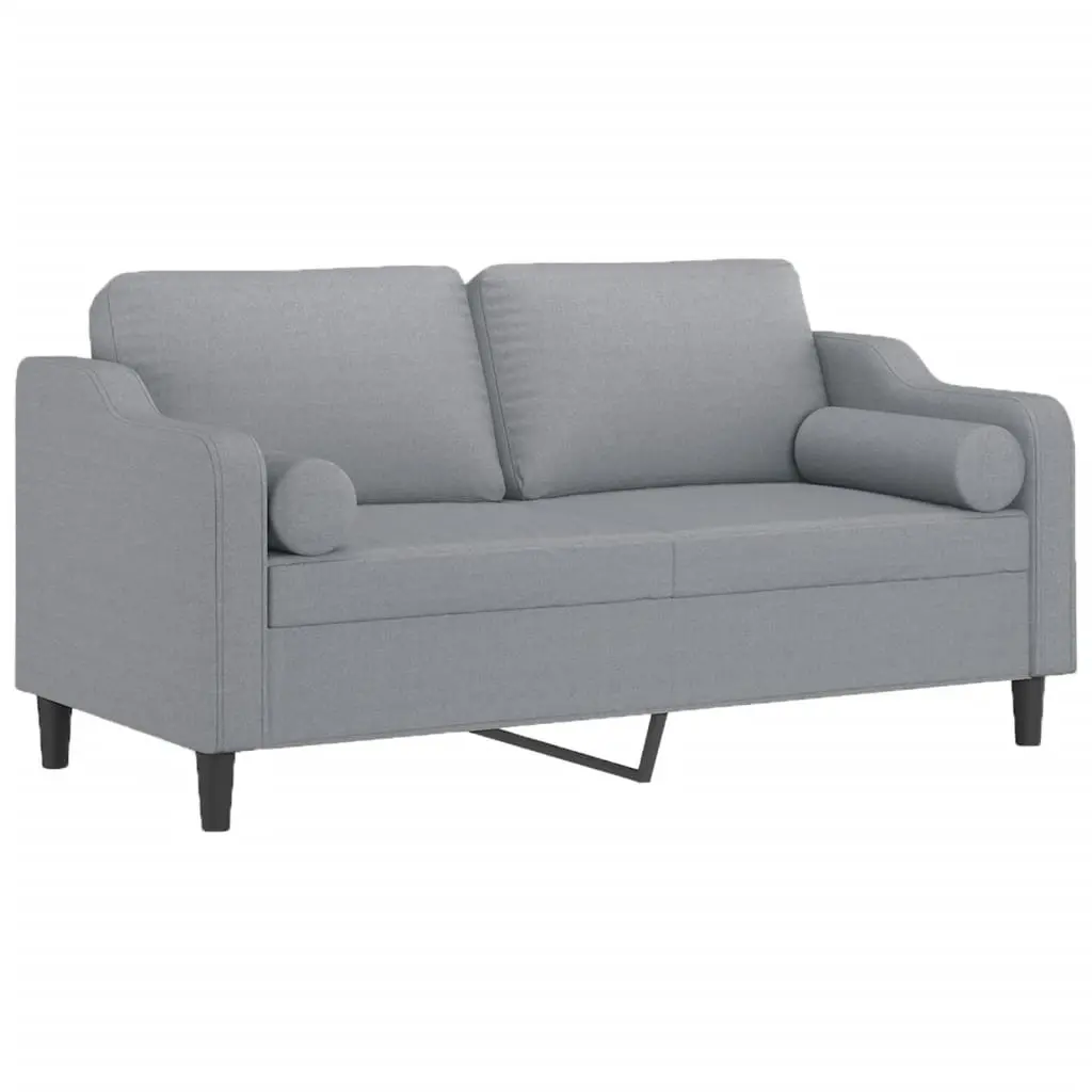 2-Seater Sofa Fabric 140cm Light Grey