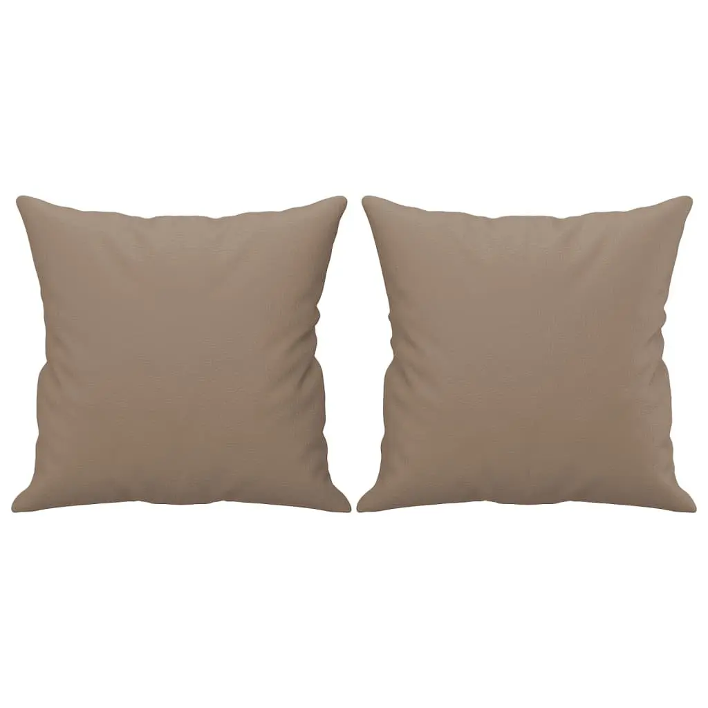 Brown Faux Leather 2-Seater Sofa with Cushions
