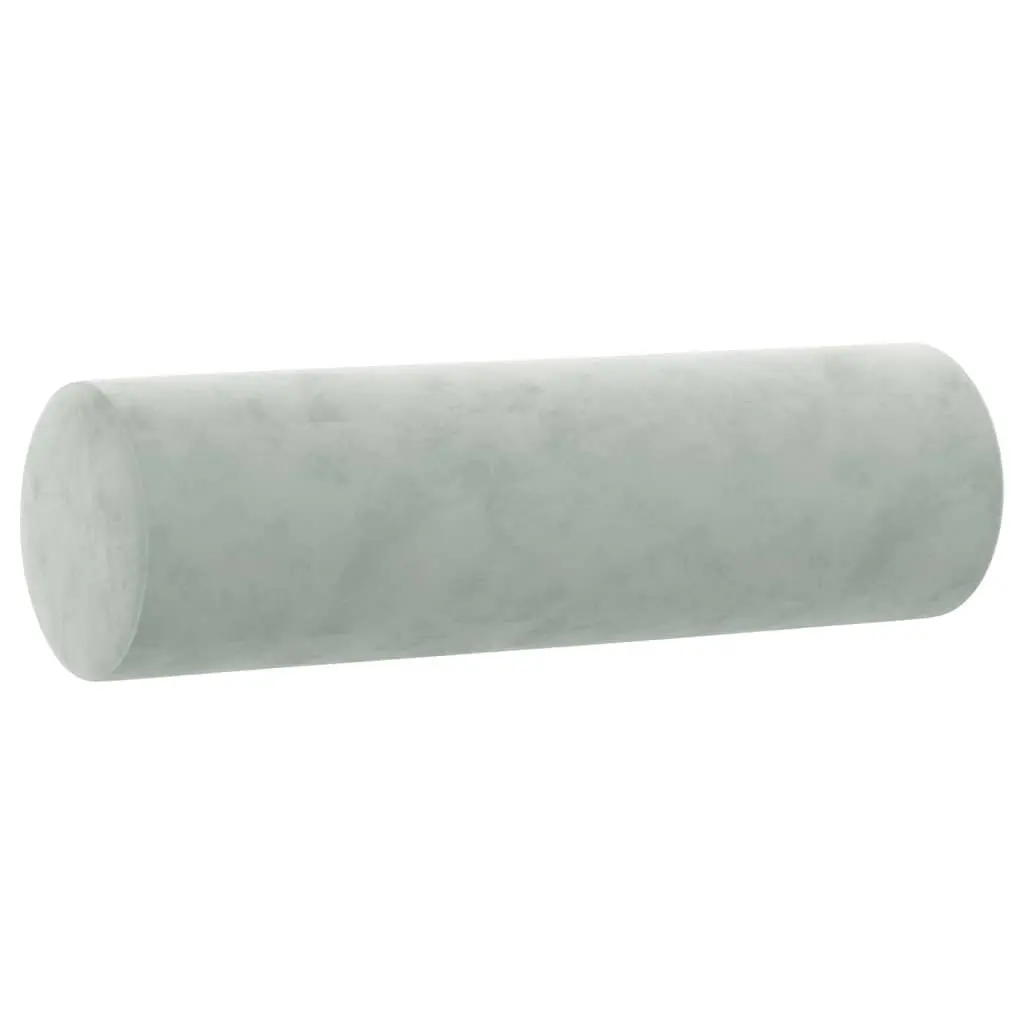 2-Seater Sofa in Grey Velvet with Pillows
