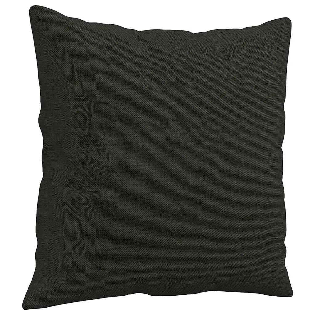 Black 2-Seater Sofa with Throw Pillows 120cm