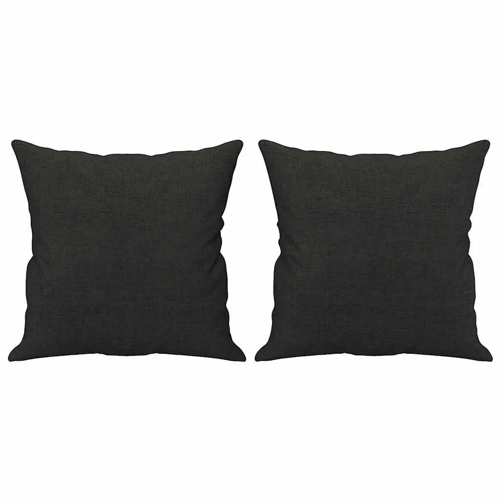 3-Seater Sofa Fabric Black 180cm