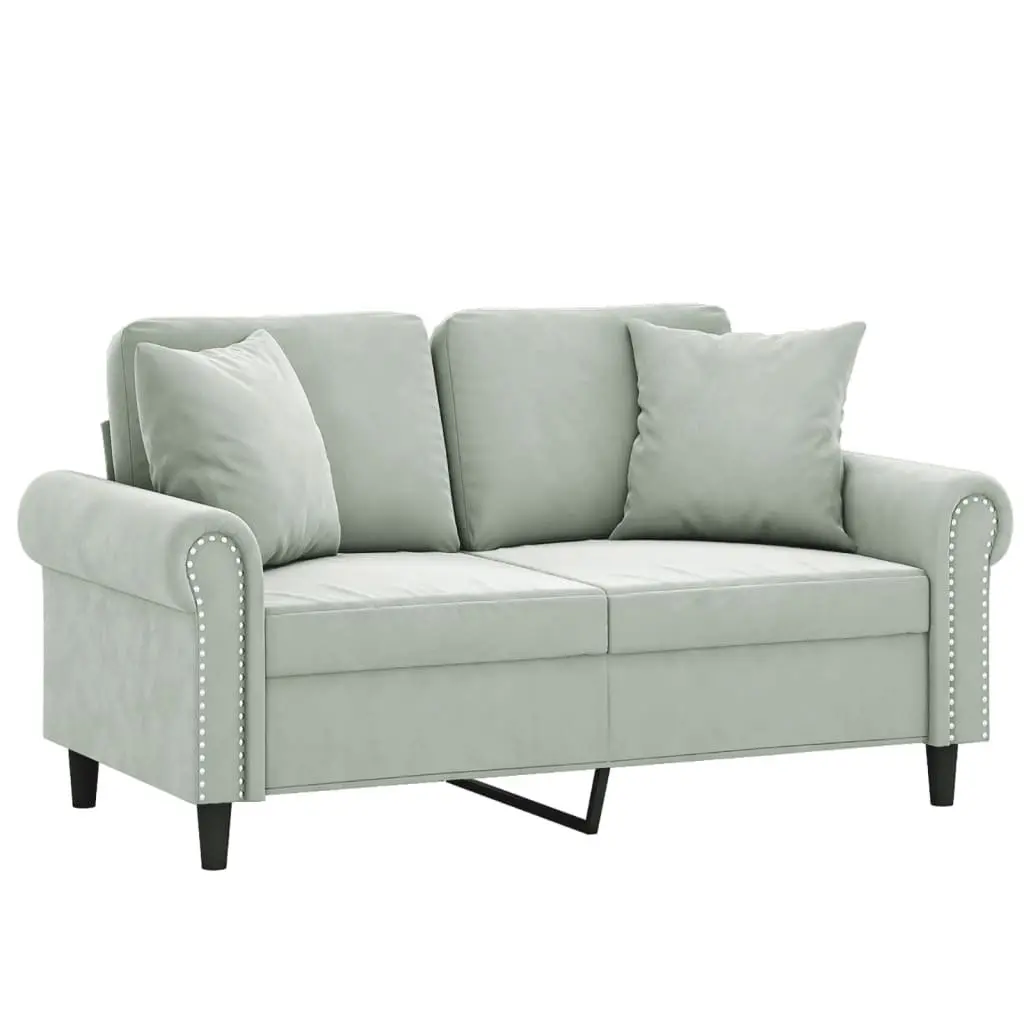 2-Seater Sofa Velvet 120cm Grey