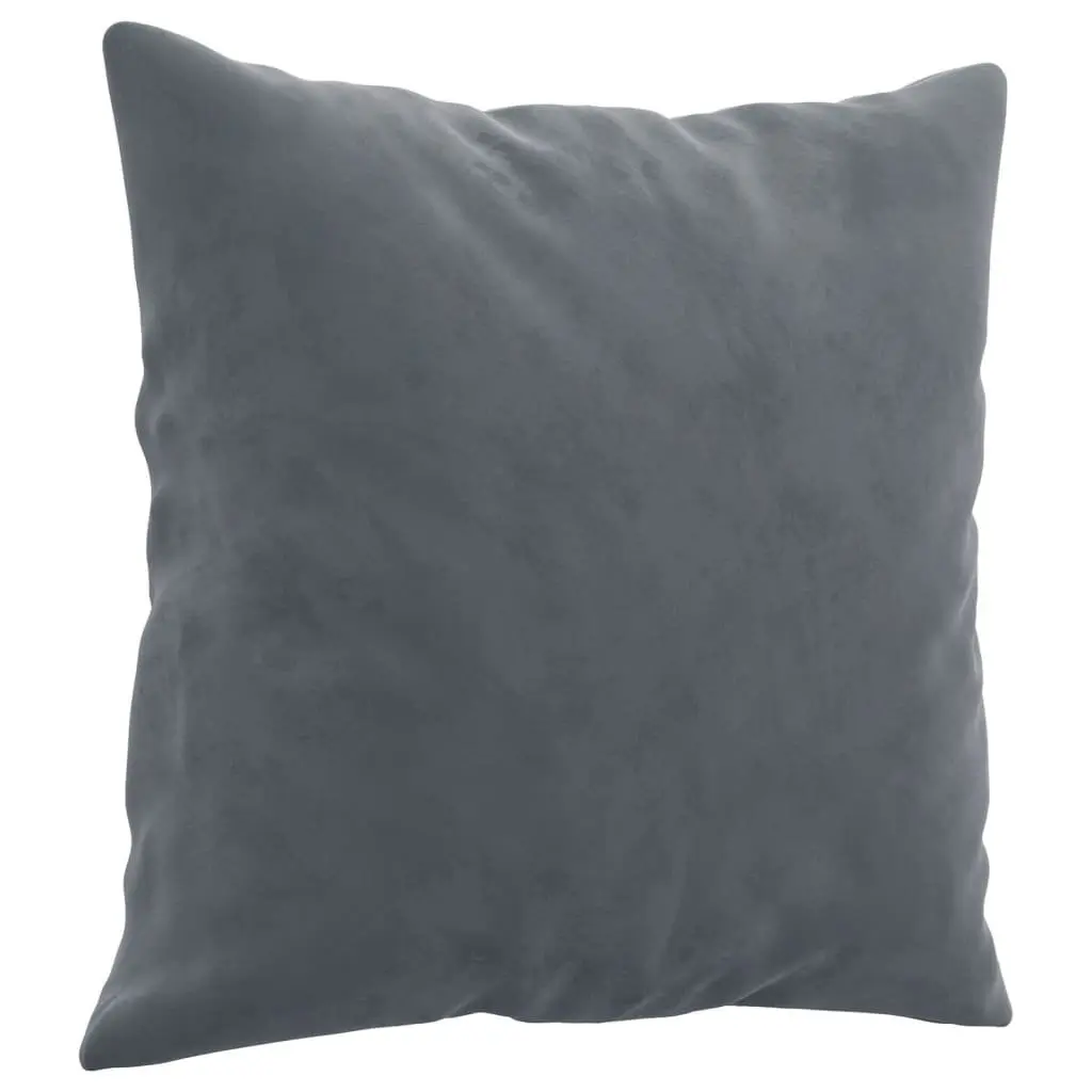 3-Seater Grey Sofa with Decorative Pillows 180cm