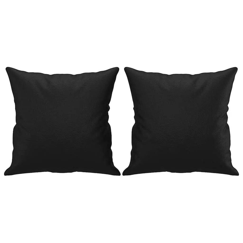 2-Seater Sofa Faux Leather 140cm Black