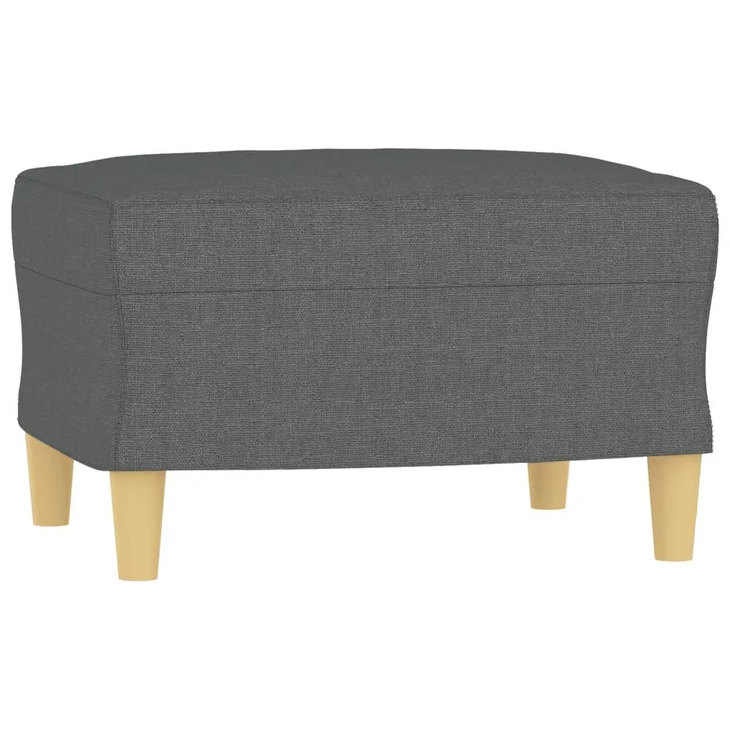Grey Fabric Lounge Chair with Matching Footstool