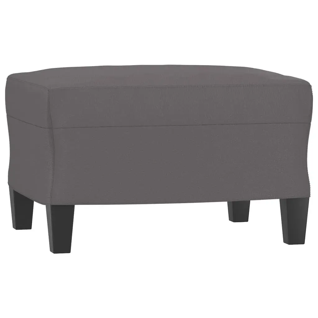 3-Seater Sofa with Footstool in Grey 180cm