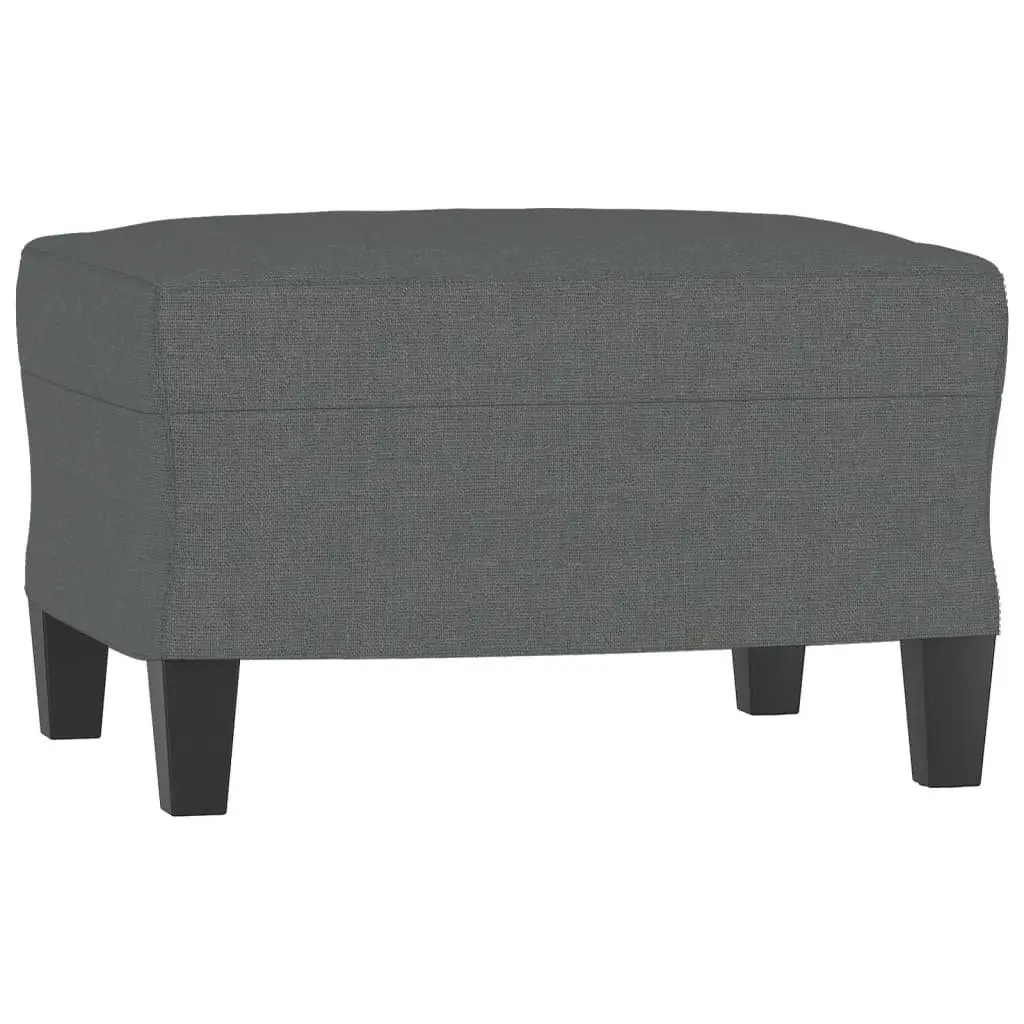 3-Seater Sofa with Footstool Grey 180cm