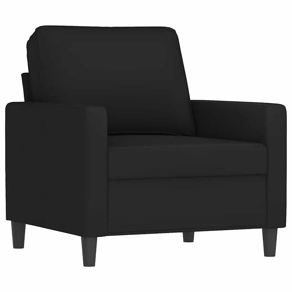 Sofa Armchair Velvet 60cm Black