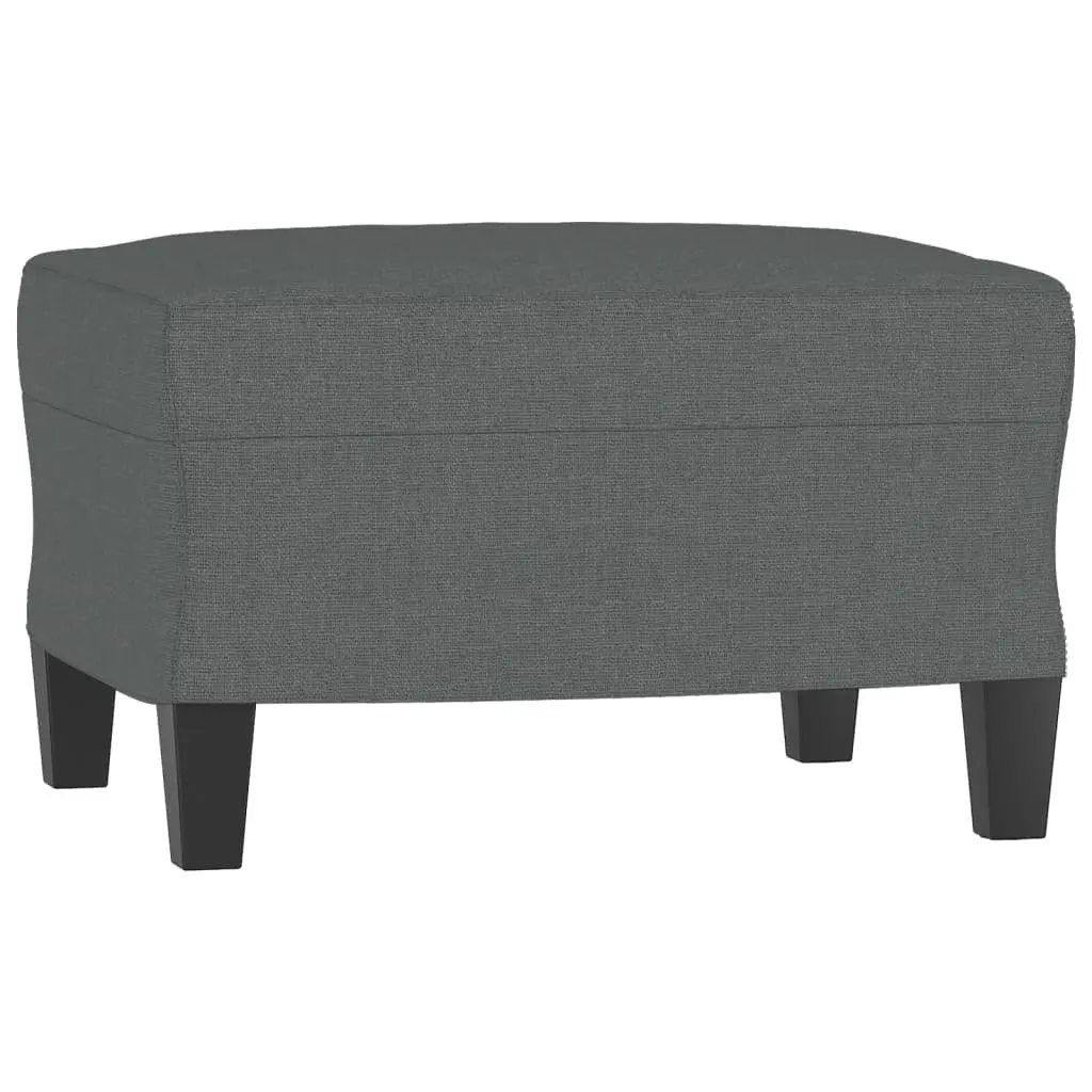 Grey Fabric Sofa Chair with Footstool