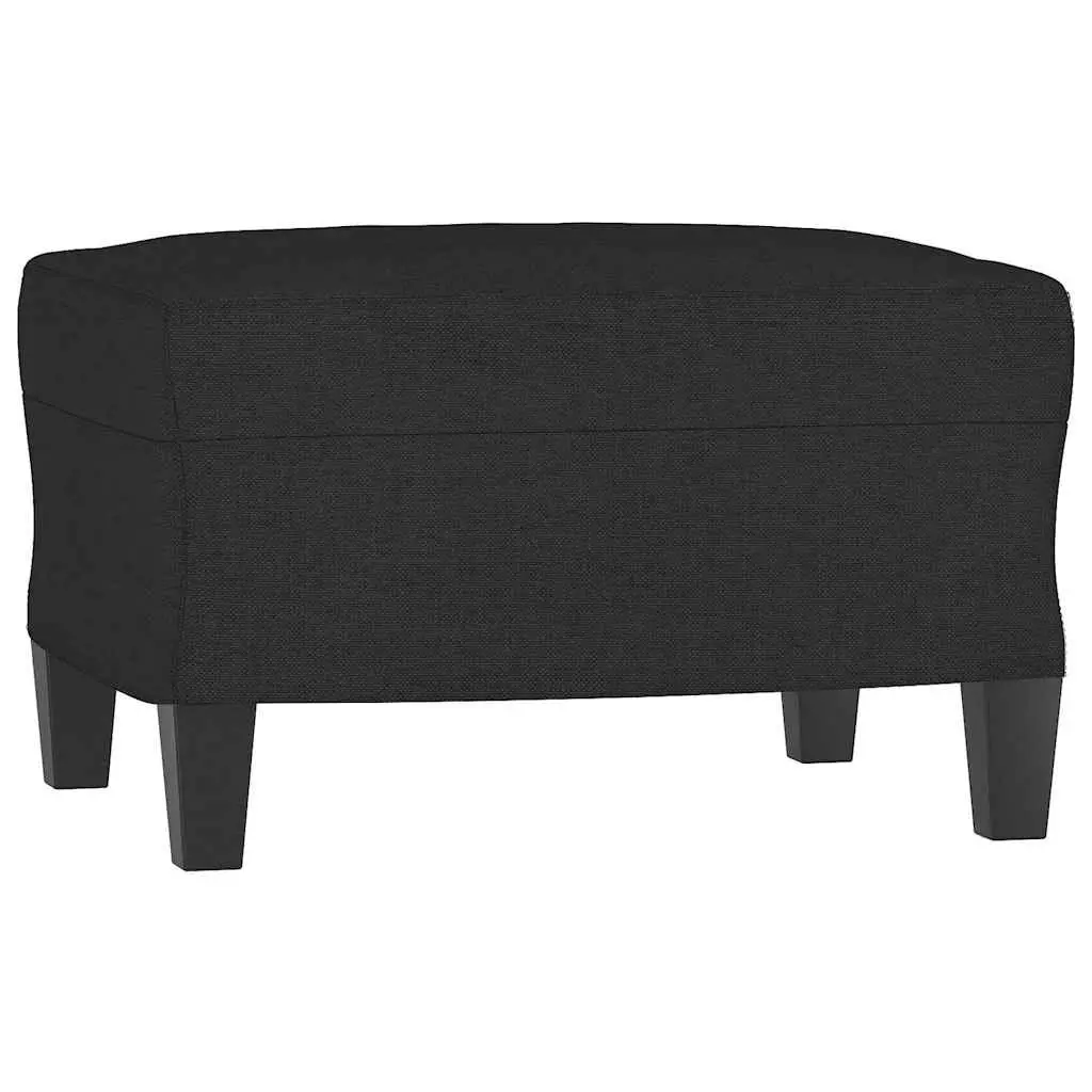 Black Fabric Sofa Chair with Matching Footstool