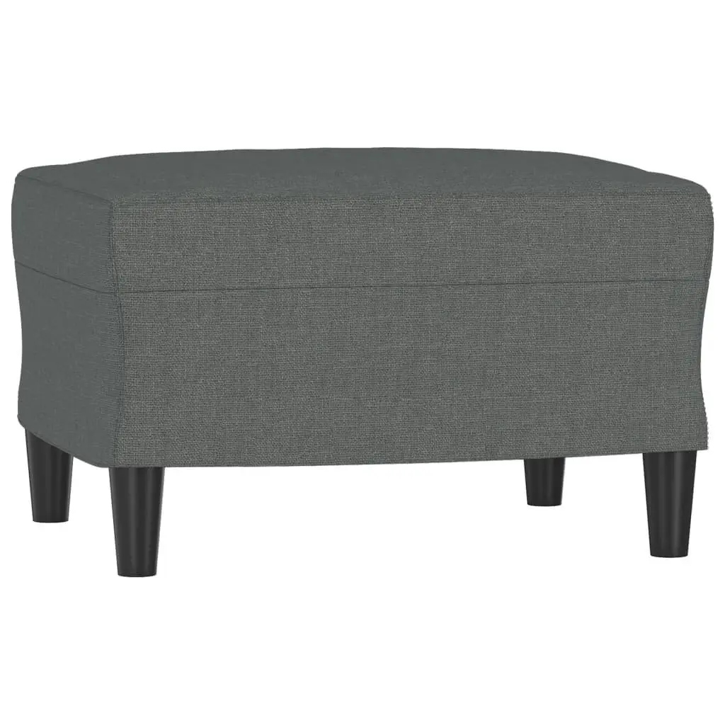 Sofa Chair Fabric 60cm Dark Grey with Footstool