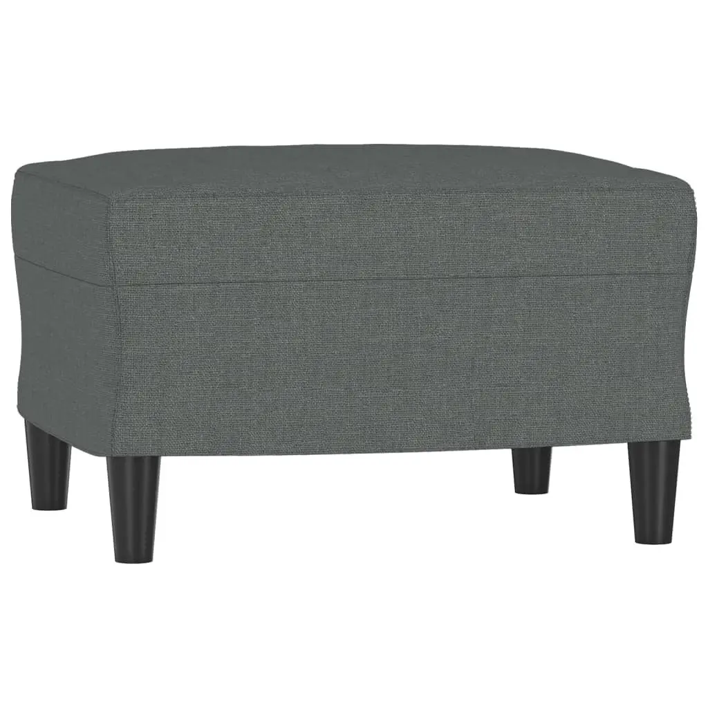 3-Seater Sofa with Footstool in Grey 180cm