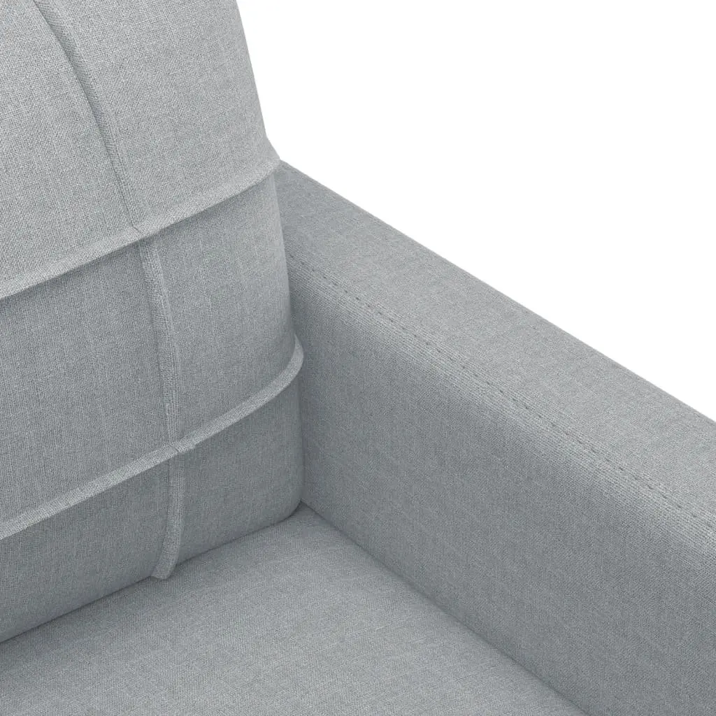 4 Piece Grey Fabric Sofa Set with Cushions