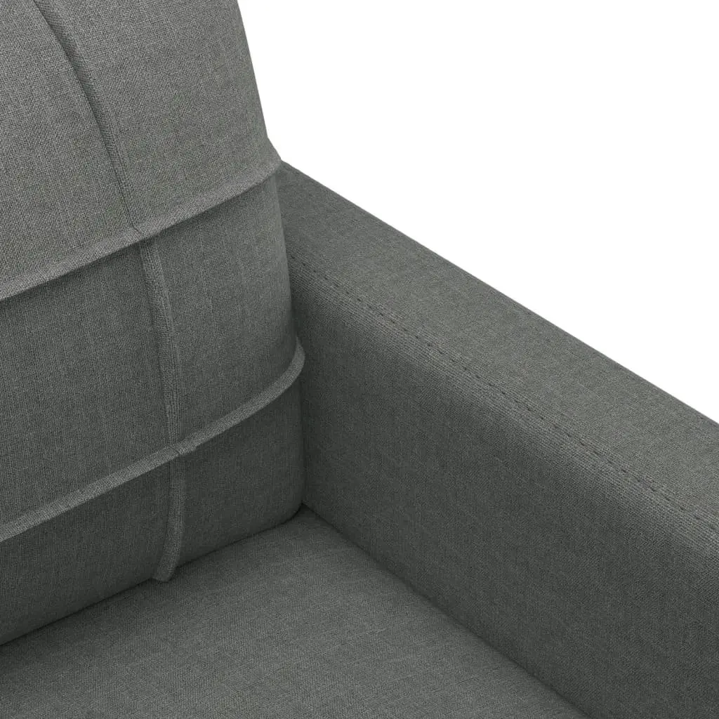 4 Piece Sofa Set Fabric Grey Lounge with Pillows Footstool
