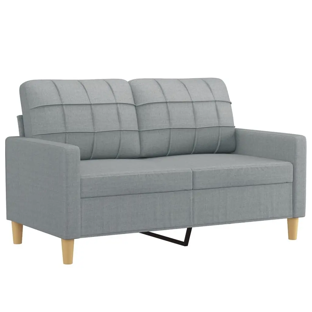 Grey Fabric 2-Piece Sofa Set for Living Rooms