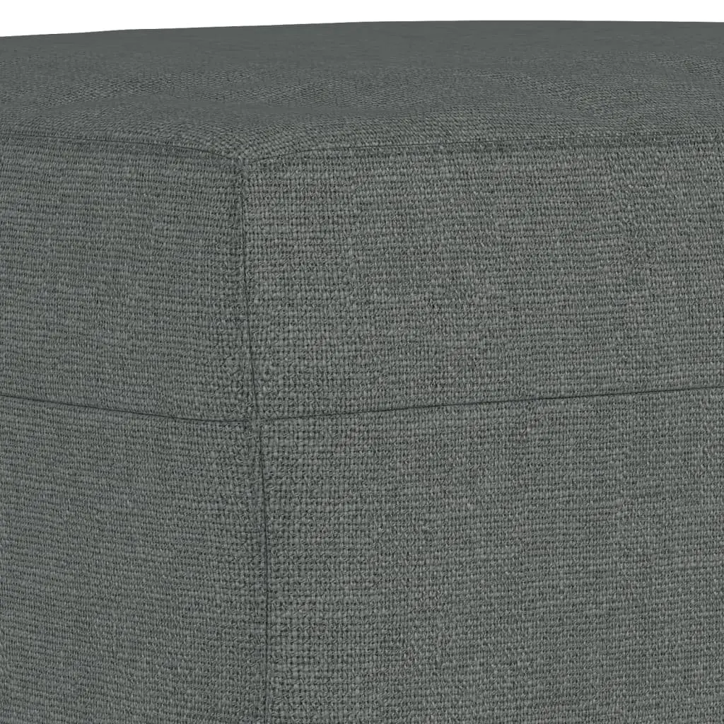 3 Piece Grey Sofa Set with Footstool and Pillows