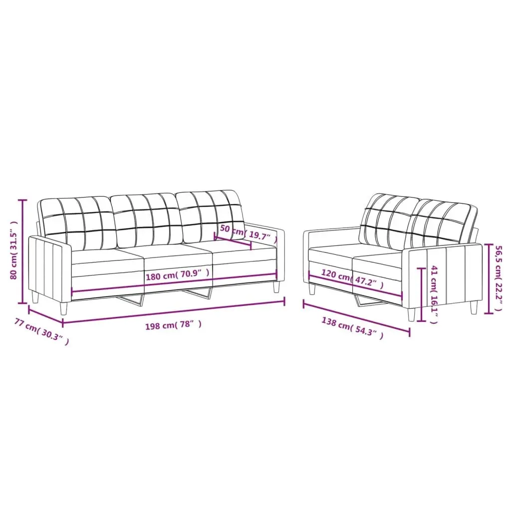 Grey Fabric Sofa Set for Living Spaces