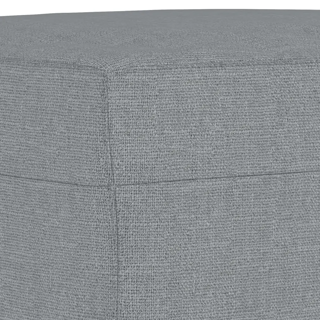 3 Piece Sofa Set Fabric Grey Lounge Suite Armchair Footstool