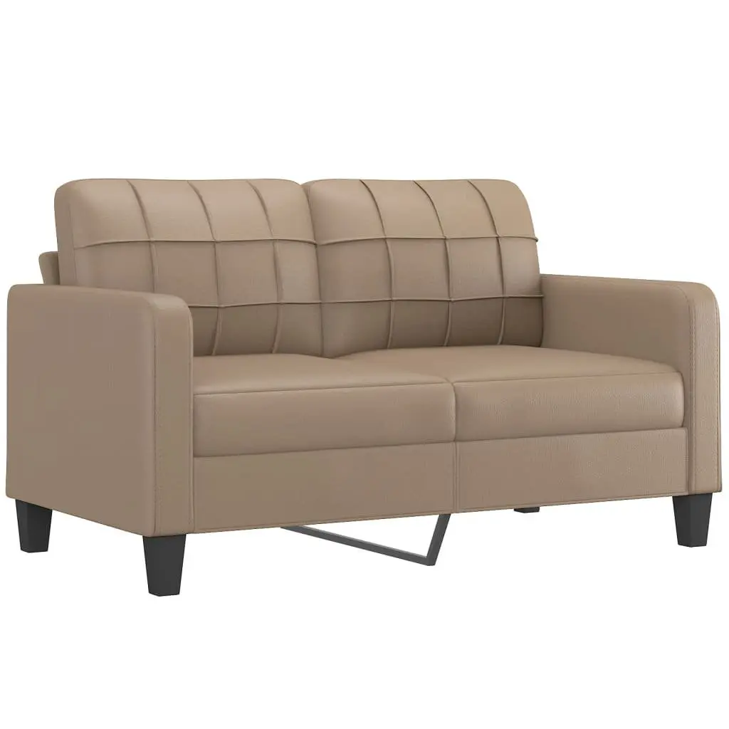 Brown Faux Leather Sofa Set for Living Room Comfort