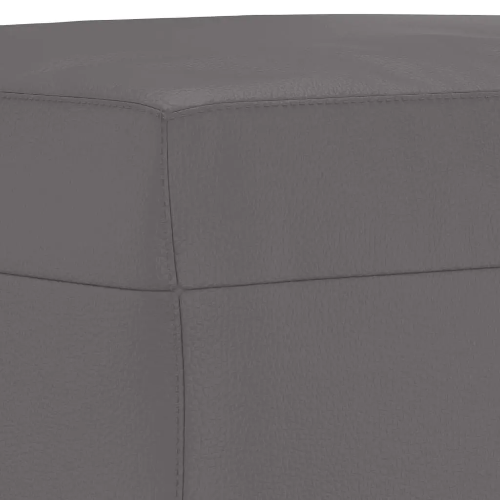 3 Piece Sofa Set with Footstool in Grey